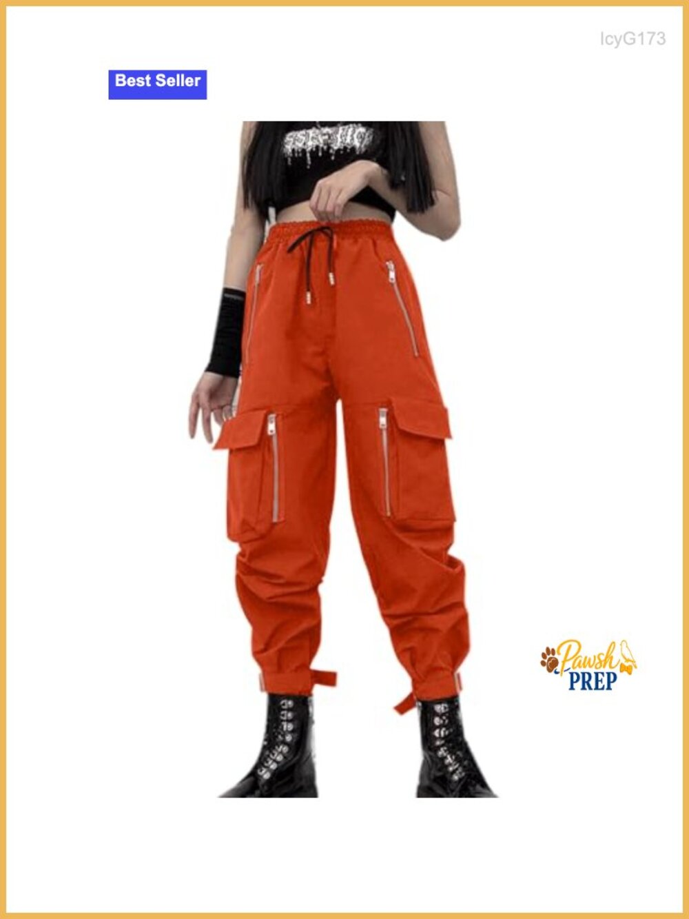 Loose Cargo Pants Multi-Pocket Multi-Zip Punk Goth Pants